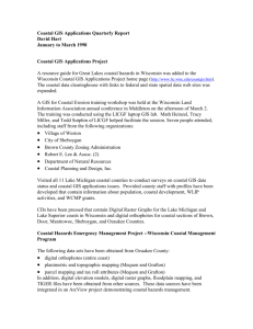 First Quarter Report 1998 - Wisconsin Coastal GIS Applications Project