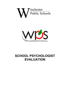 School Psychologist Evaluation