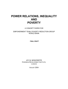 Power Relations, Inequality, and Poverty