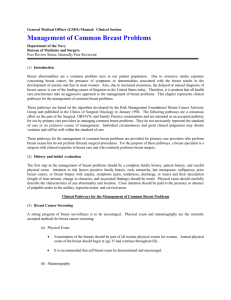 Management of Common Breast Problems