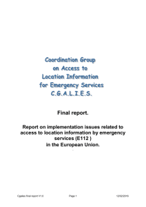 Coordination Group on Access to Location Information - EMTEL