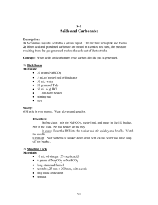 Acids and Carbonates