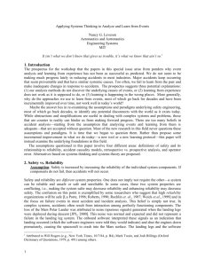 Applying Systems Thinking to Analyze and Learn