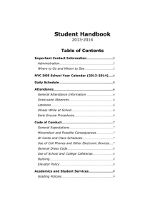 Student Handbook 2013-14