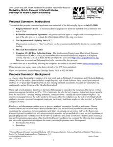 Proposal Summary: Instructions - United Way of Allegheny County