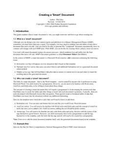 Creating a `Smart` Document