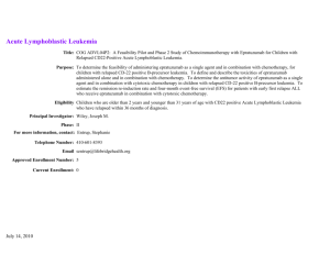 Acute Lymphoblastic Leukemia