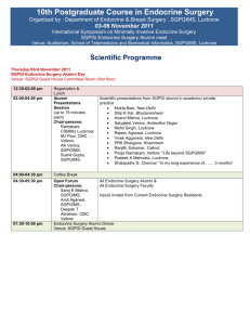 10th Postgraduate Course in Endocrine Surgery Organized by