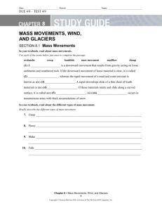 Chp 8 Study Guide_Mass Movements