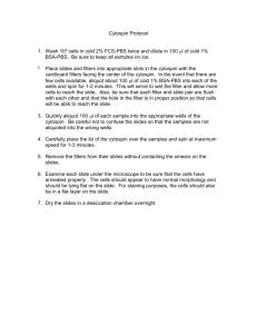 Cytospin Protocol