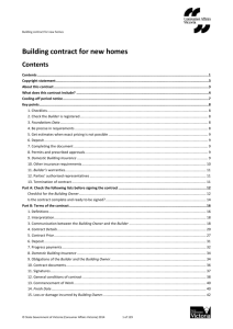 Building contract for new homes