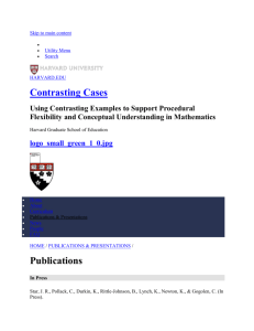 Publications | Contrasting Cases
