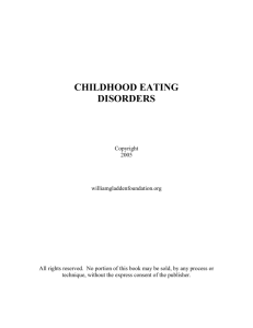 Childhood Eating Disorders - William Gladden Foundation