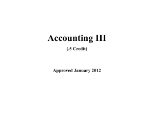 Accounting III