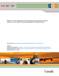 Appendix 5 – Flight Crew Fatigue Management Working Group