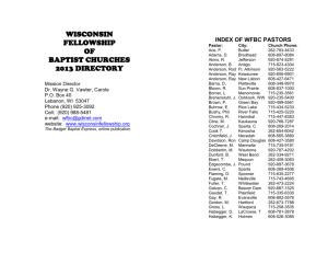 WFBC-Directory-2013 - Wisconsin Fellowship of Baptist Churches