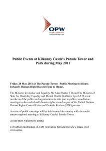 Public Events at Kilkenny Castle`s Parade Tower and Park during