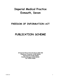 FREEDOM OF INFORMATION ACT PUBLICATION SCHEME OF