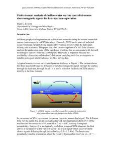 Finite element analysis of shallow-water marine controlled