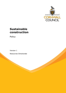 Sustainable construction policy