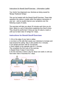 Instructions for Brandt Daroff Exercises – Information Leaflet