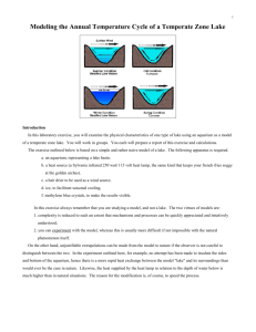 Modeling a Temperate Zone Lake