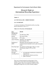 Research Study on International Recycling Experience