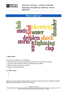 Electricity and lightning student worksheet what is