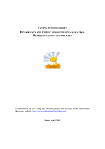 Part I The representation of immigrants and ethnic