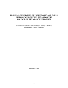 regional summaries of prehistoric and early