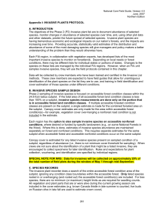 Appendix I: INVASIVE PLANTS PROTOCOL