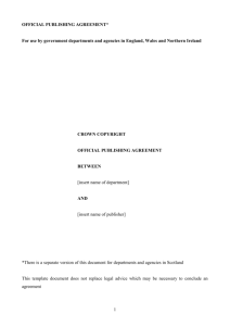 Official publishing agreement template