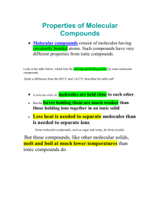 Properties of Molecular Compounds