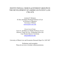 I. The Development of Patent Law, 1790-1870