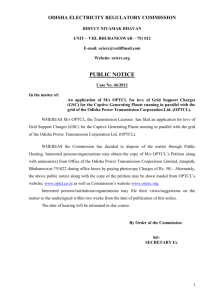 application of M/s OPTCL for levy of Grid Support Charges (GSC)