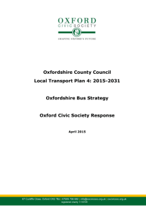 Response to Oxfordshire Bus Strategy