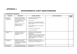 environmental audit questionnaire