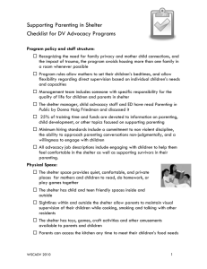 Supporting parenting checklist for Programs