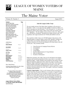 LEAGUE OF WOMEN VOTERS OF MAINE