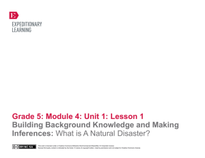 Grade 5: Module 4: Unit 1: Lesson 1 Building Background