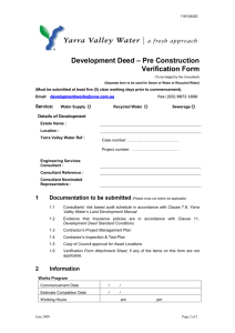 Pre–Construction Verification Form