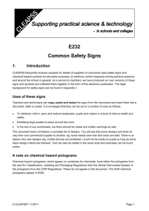 E232 Common Safety Signs & Hazard Symbols