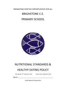 nutritional standards and healthy eating policy 2015-16