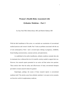 Women`s Health Risks Associated with