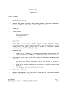 section 234133 - high-efficiency particulate filtration