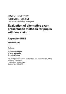 evaluation of alternative exams
