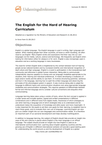 The English for the Hard of Hearing Curriculum