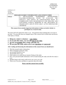 research subject information and consent form