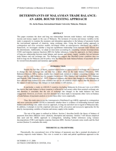 An Ardl Bound Testing Approach - Association for Business and