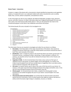 Terrestrial Biomes - Faculty Access for the Web